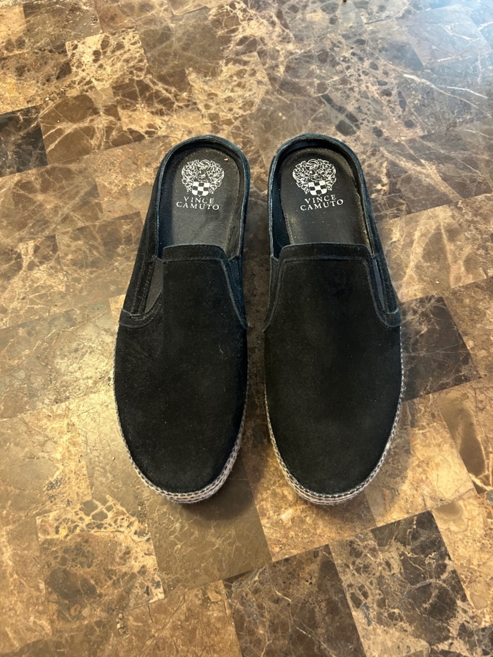 Vince Camuto Suede Platform Mules